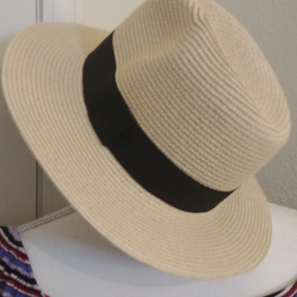 Straw Hat with Black Band